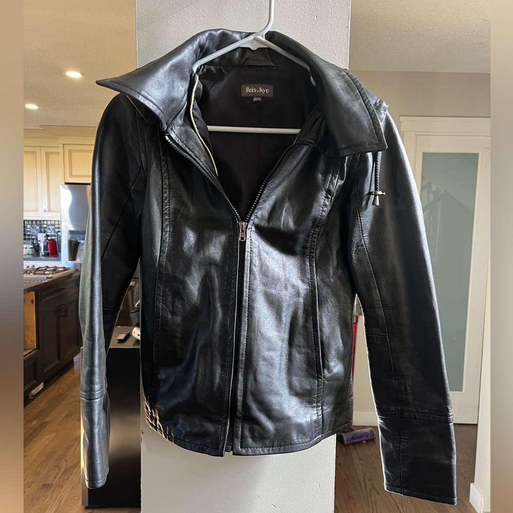 Soia and Kyo leather bomber jacket XSp